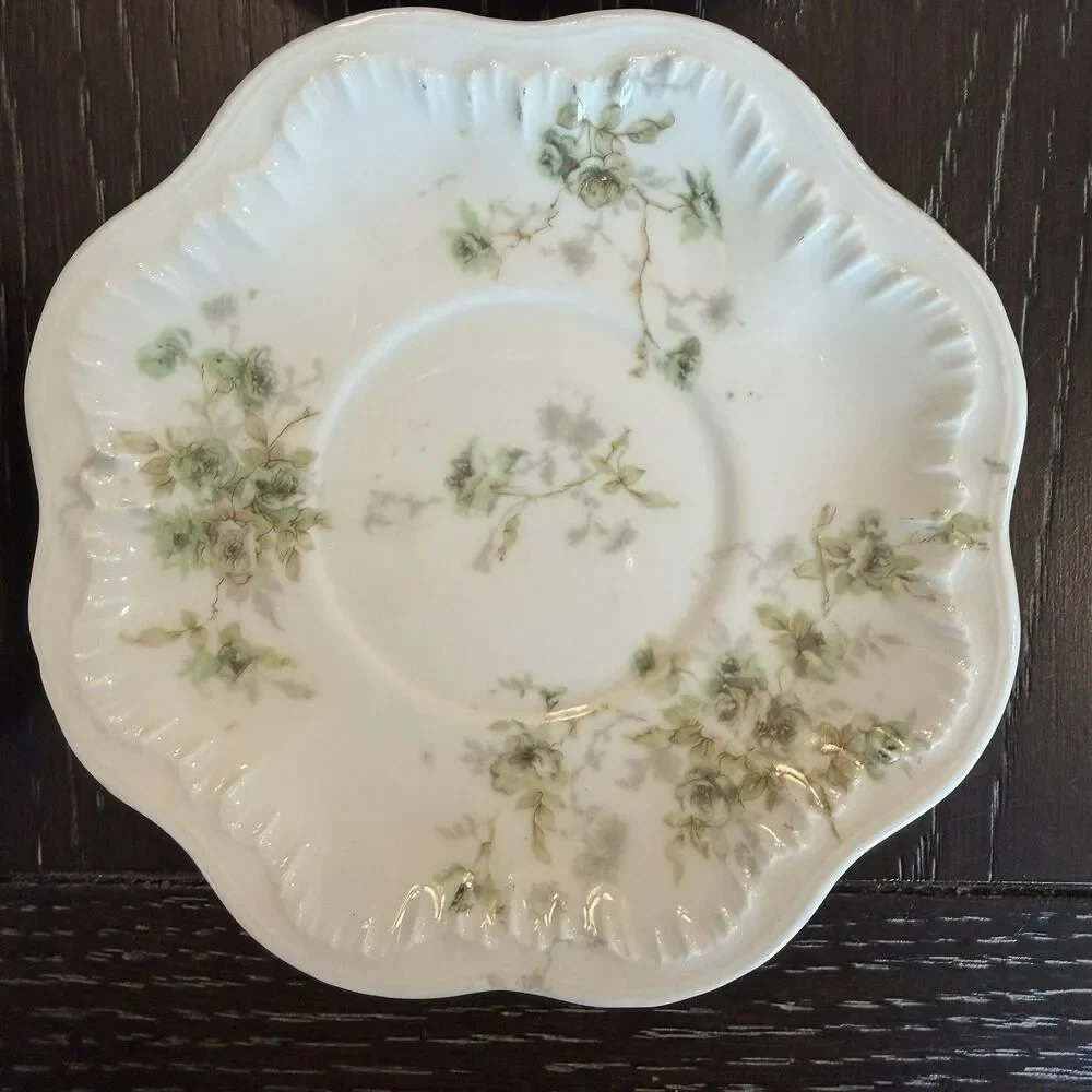 Set Of 6 Theodore Haviland For Simmons Hardware Co. St. Louis Saucers Scalloped
